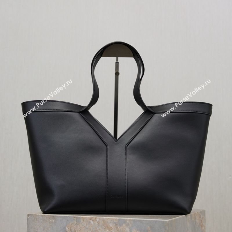 Saint Laurent Y small tote bag in leather Black 2026 835274 (MHUI-260407017)