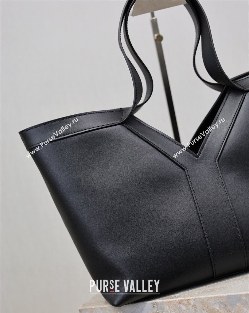 Saint Laurent Y small tote bag in leather Black 2026 835274 (MHUI-260407017)