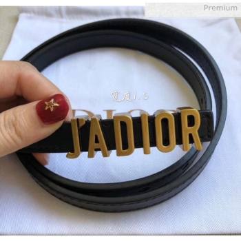 Dior Width 1.5cm Calfskin Belt With JAdipr Buckle Black 04 2020 (99-20050411)