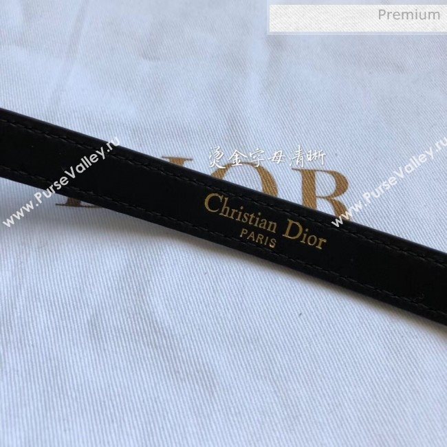 Dior Width 1.5cm Calfskin Belt With JAdipr Buckle Black 04 2020 (99-20050411)