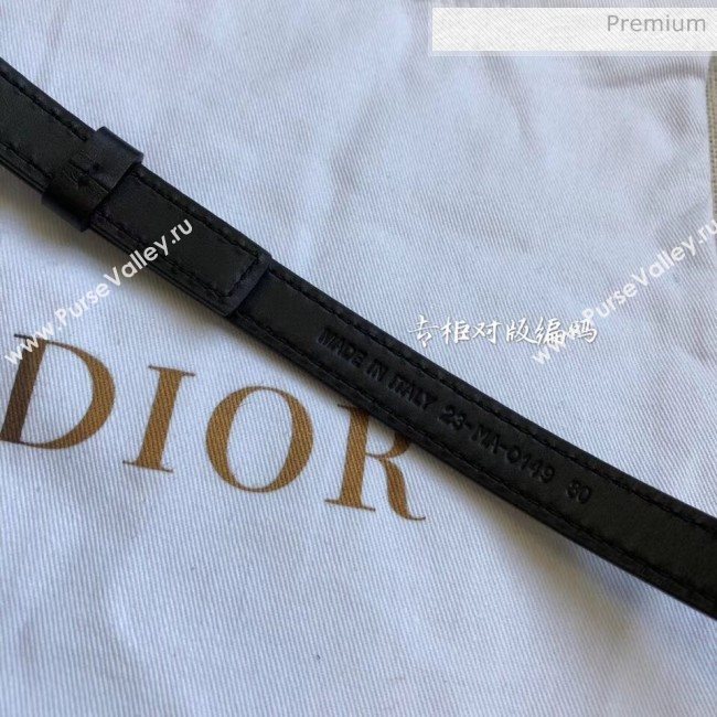 Dior Width 1.5cm Calfskin Belt With JAdipr Buckle Black 04 2020 (99-20050411)