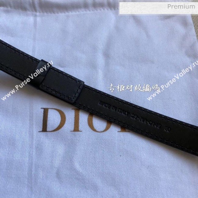 Dior Width 2cm Calfskin Belt With DIOR Buckle Black 05 2020 (99-20050412)