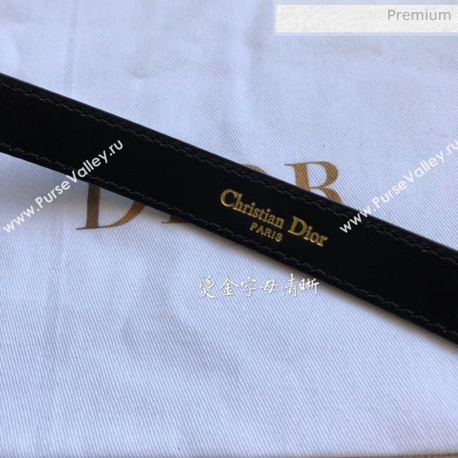 Dior Width 2cm Calfskin Belt With DIOR Buckle Black 05 2020 (99-20050412)