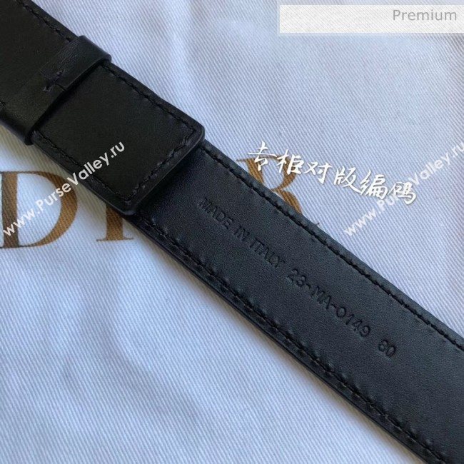 Dior Width 3cm Calfskin Belt With DIOR Buckle Black 06 2020 (99-20050413)