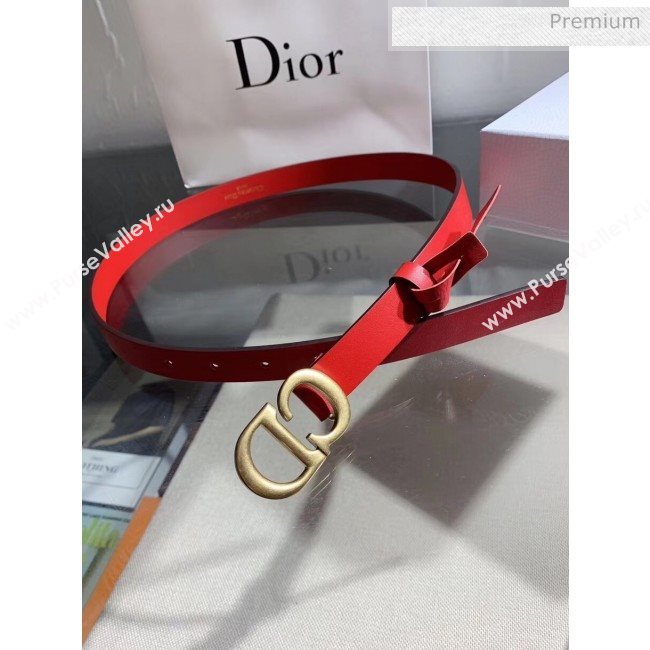 Dior Width 2cm Calfskin Belt With CD Buckle Red 02 2020 (99-20050409)