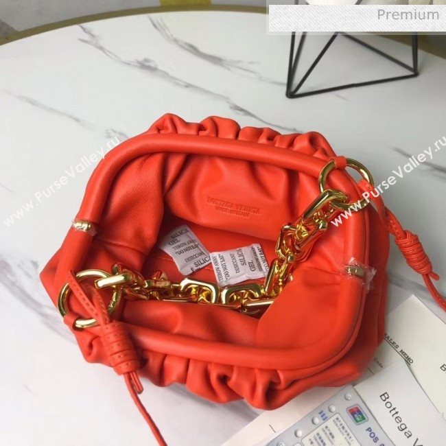 Bottega Veneta Small The Chain Pouch Clutch Bag With Square Ring Chain Red 2020 (MS-20050535)