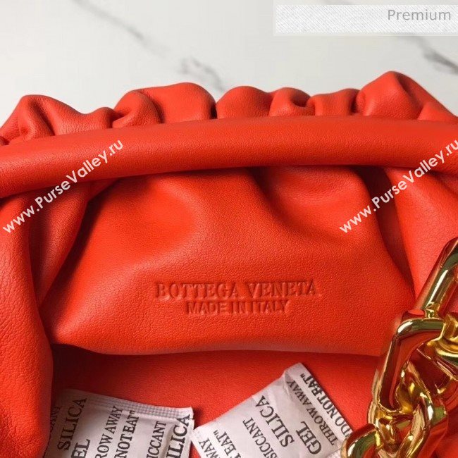 Bottega Veneta Small The Chain Pouch Clutch Bag With Square Ring Chain Red 2020 (MS-20050535)