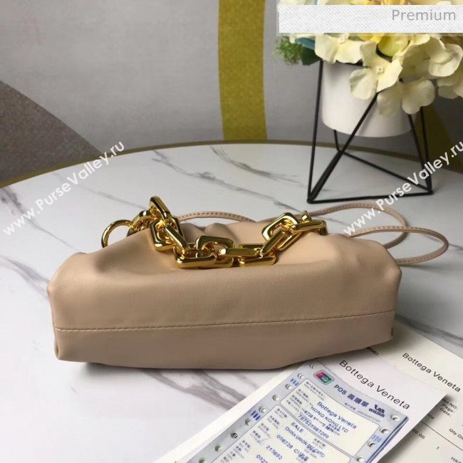 Bottega Veneta Small The Chain Pouch Clutch Bag With Square Ring Chain Beige 2020 (MS-20050538)