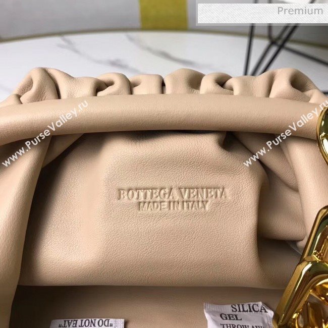 Bottega Veneta Small The Chain Pouch Clutch Bag With Square Ring Chain Beige 2020 (MS-20050538)