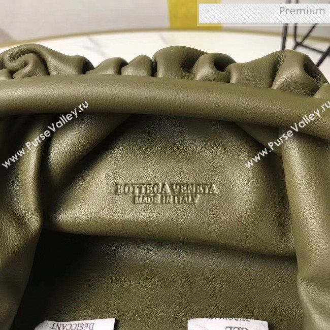 Bottega Veneta Small The Chain Pouch Clutch Bag With Square Ring Chain Mustard Green 2020 (MS-20050542)