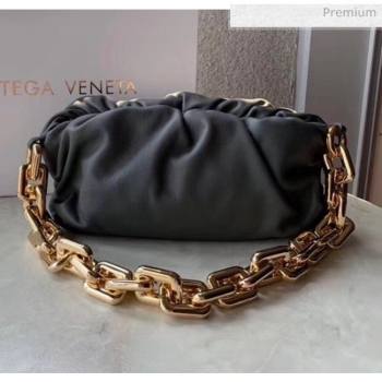 Bottega Veneta The Chain Pouch Clutch Bag With Square Ring Chain Deep Gray 2020 (MS-20050545)