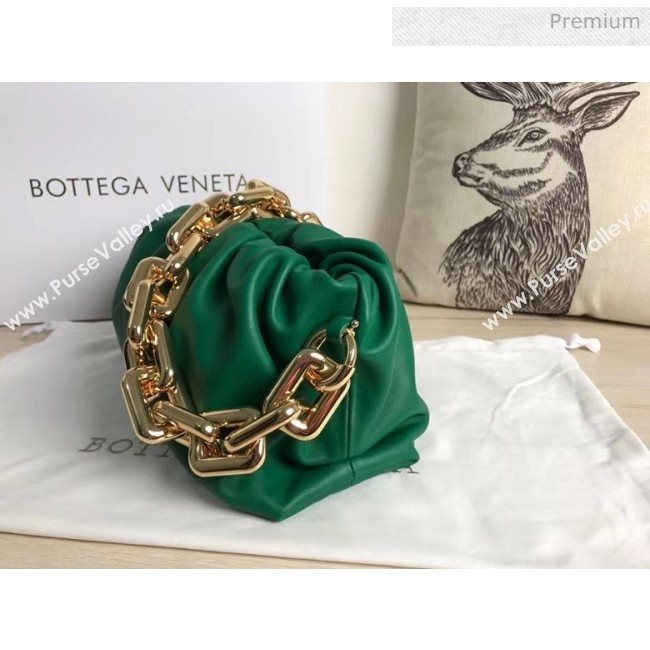 Bottega Veneta The Chain Pouch Clutch Bag With Square Ring Chain Green 2020 (MS-20050547)