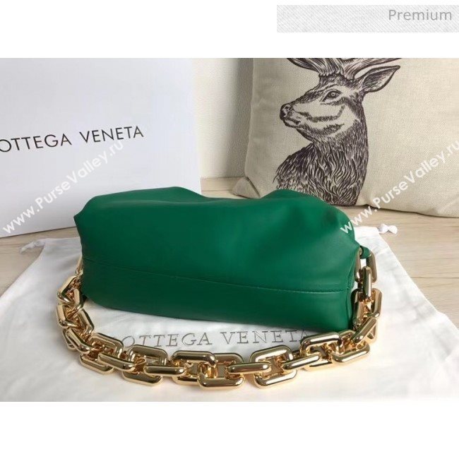 Bottega Veneta The Chain Pouch Clutch Bag With Square Ring Chain Green 2020 (MS-20050547)
