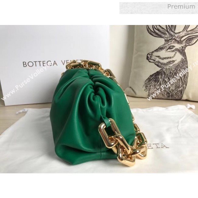 Bottega Veneta The Chain Pouch Clutch Bag With Square Ring Chain Green 2020 (MS-20050547)