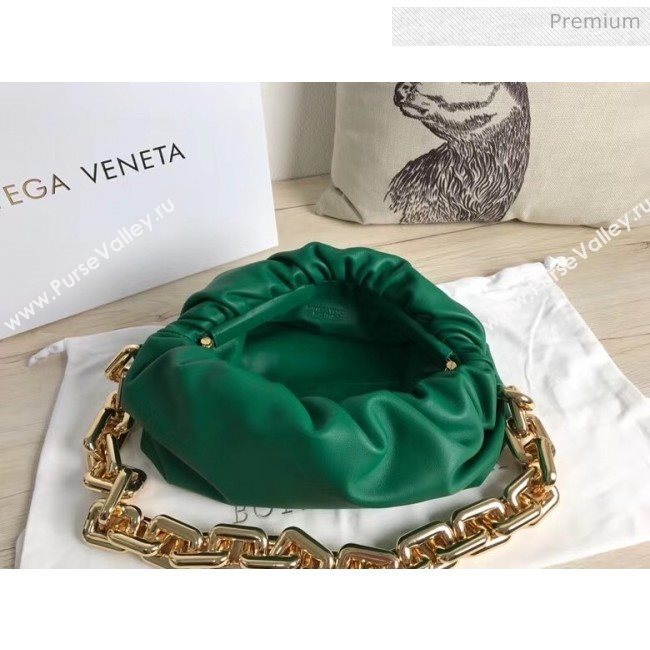 Bottega Veneta The Chain Pouch Clutch Bag With Square Ring Chain Green 2020 (MS-20050547)