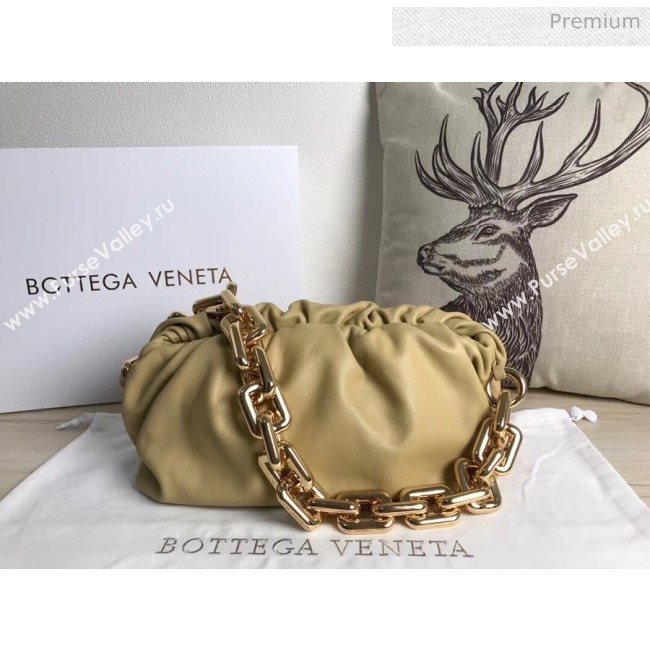 Bottega Veneta The Chain Pouch Clutch Bag With Square Ring Chain Ywllow 2020 (MS-20050548)