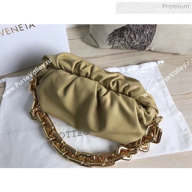 Bottega Veneta The Chain Pouch Clutch Bag With Square Ring Chain Ywllow 2020 (MS-20050548)
