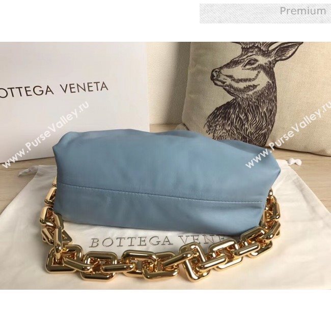 Bottega Veneta The Chain Pouch Clutch Bag With Square Ring Chain Blue 2020 (MS-20050549)