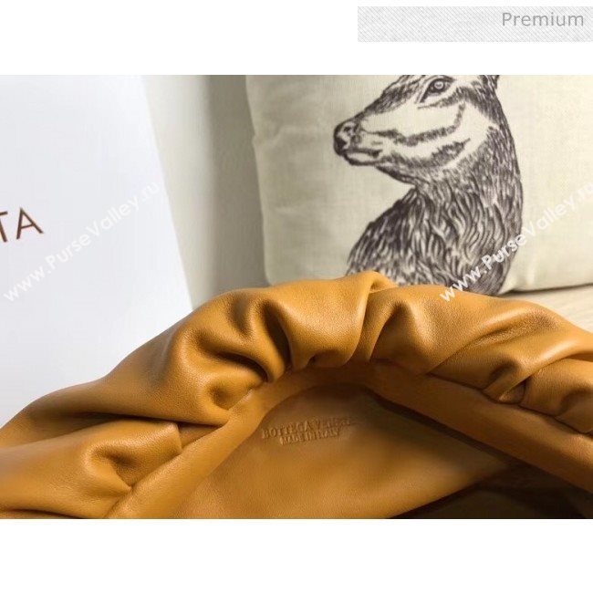 Bottega Veneta The Chain Pouch Clutch Bag With Square Ring Chain Ocra Brown 2020 (MS-20050550)