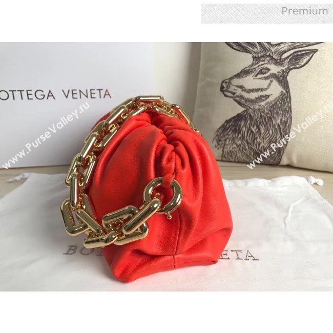 Bottega Veneta The Chain Pouch Clutch Bag With Square Ring Chain Red 2020 (MS-20050551)