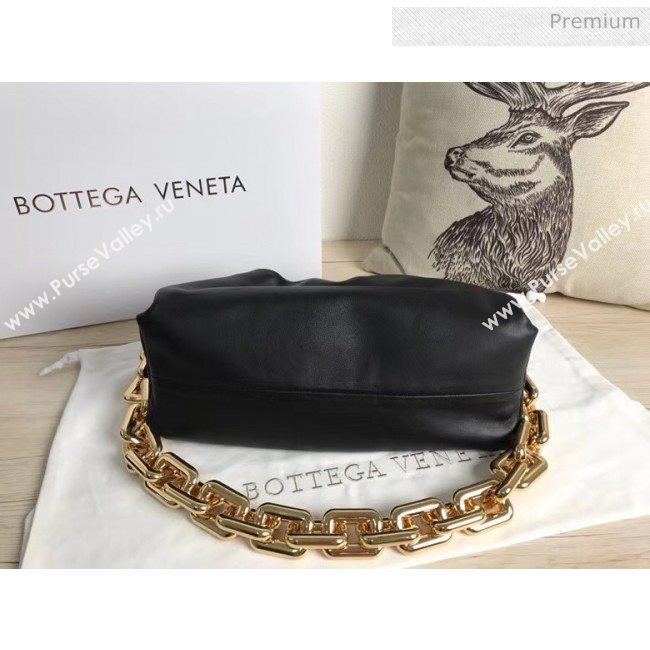 Bottega Veneta The Chain Pouch Clutch Bag With Square Ring Chain Black 2020 (MS-20050552)