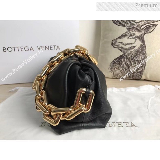 Bottega Veneta The Chain Pouch Clutch Bag With Square Ring Chain Black 2020 (MS-20050552)