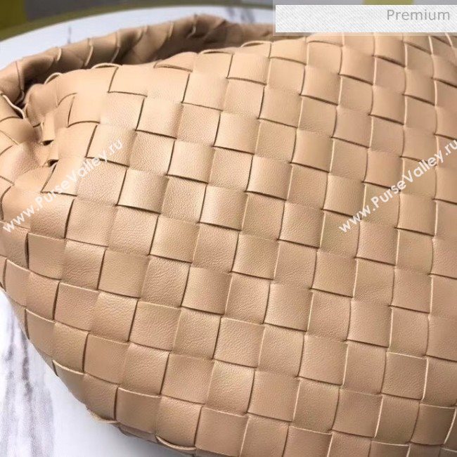 Bottega Veneta Medium BV Jodie Woven Lambskin Hobo Bag Beige 2020 (MS-20050555)