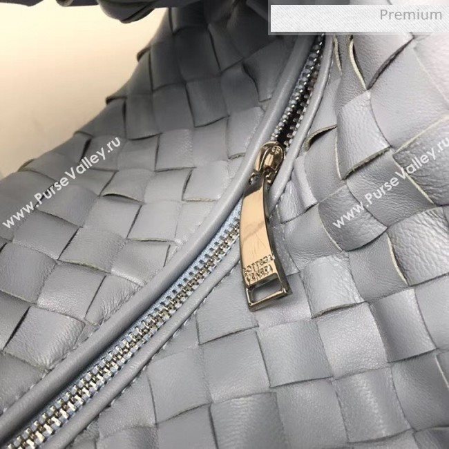 Bottega Veneta Medium BV Jodie Woven Lambskin Hobo Bag Blue 2020 (MS-20050557)