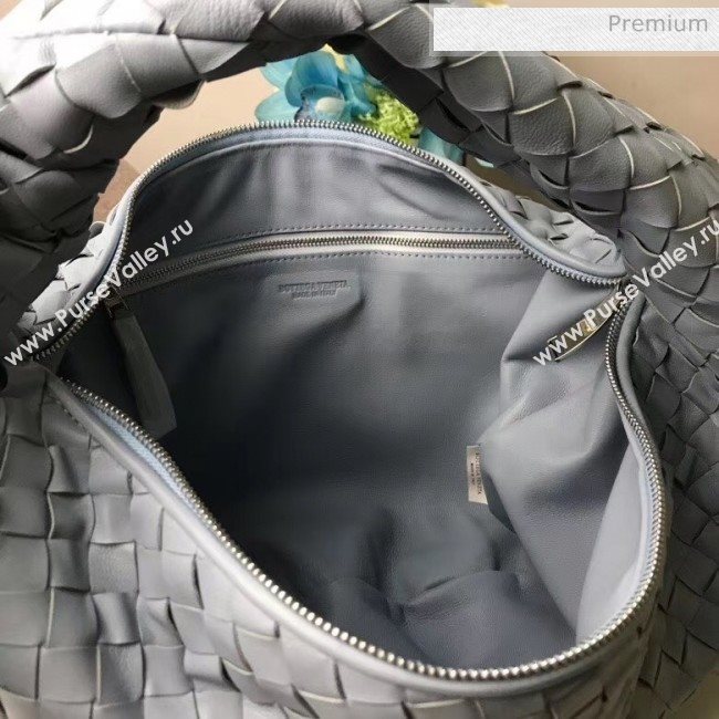 Bottega Veneta Medium BV Jodie Woven Lambskin Hobo Bag Blue 2020 (MS-20050557)