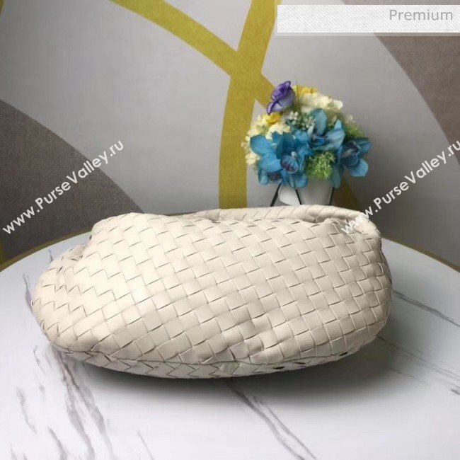 Bottega Veneta Medium BV Jodie Woven Lambskin Hobo Bag Off-White 2020 (MS-20050559)