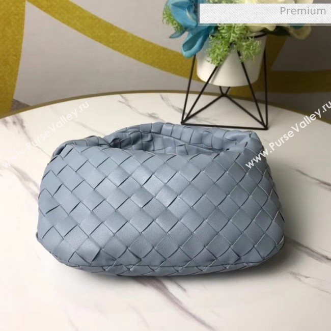 Bottega Veneta Mini BV Jodie Woven Lambskin Hobo Bag Blue 2020 (MS-20050560)
