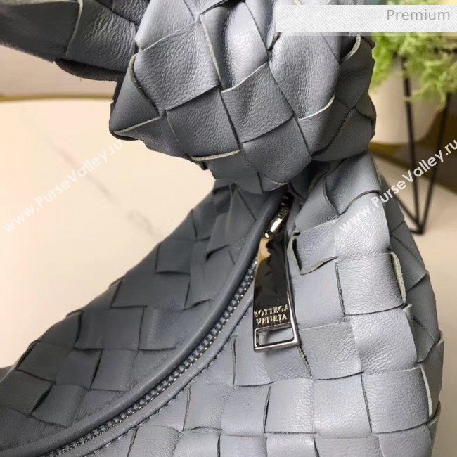 Bottega Veneta Mini BV Jodie Woven Lambskin Hobo Bag Blue 2020 (MS-20050560)