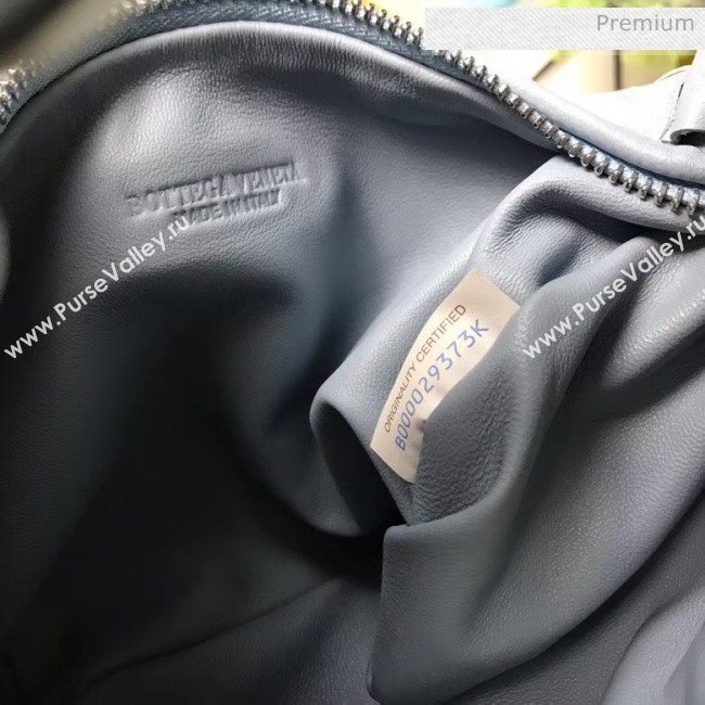 Bottega Veneta Mini BV Jodie Woven Lambskin Hobo Bag Blue 2020 (MS-20050560)