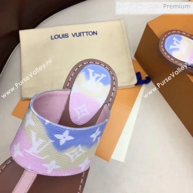 Louis Vuitton LV Escale Palma Flat Thong Sandals Pink 2020 (MD-20050627)