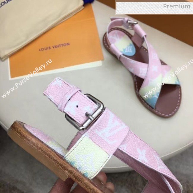 Louis Vuitton LV Escale Palma Flat Sandal Pink 2020 (MD-20050630)