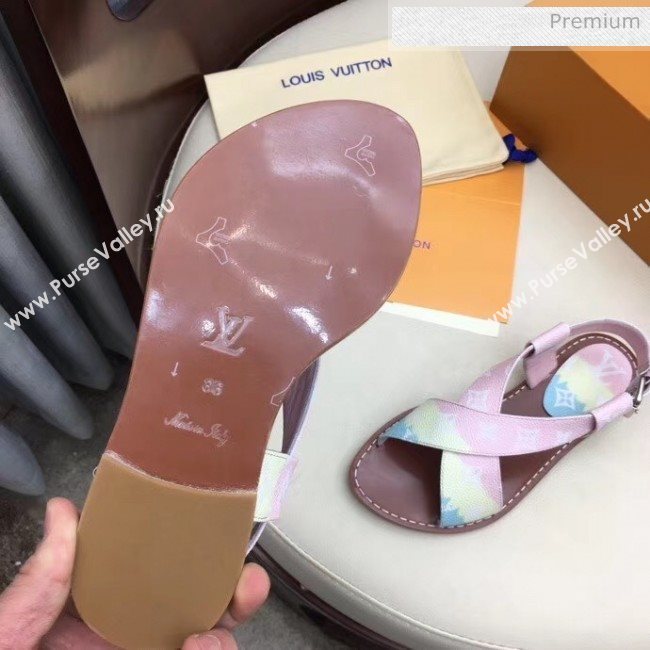 Louis Vuitton LV Escale Palma Flat Sandal Pink 2020 (MD-20050630)