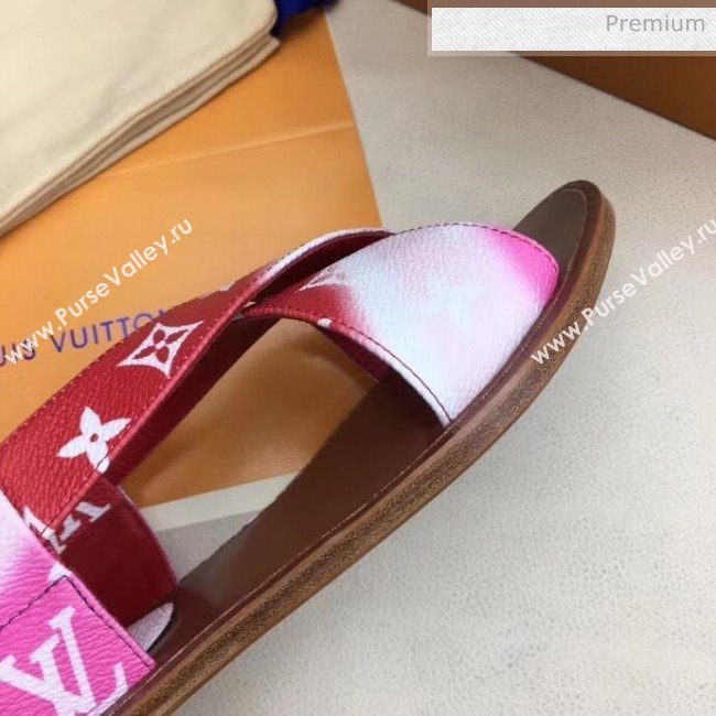 Louis Vuitton LV Escale Palma Flat Sandal Red 2020 (MD-20050631)