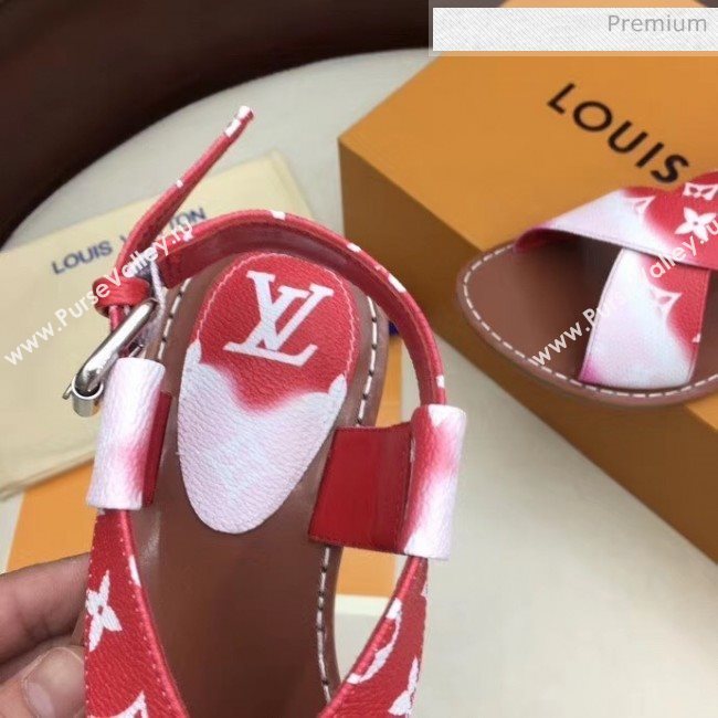 Louis Vuitton LV Escale Palma Flat Sandal Red 2020 (MD-20050631)