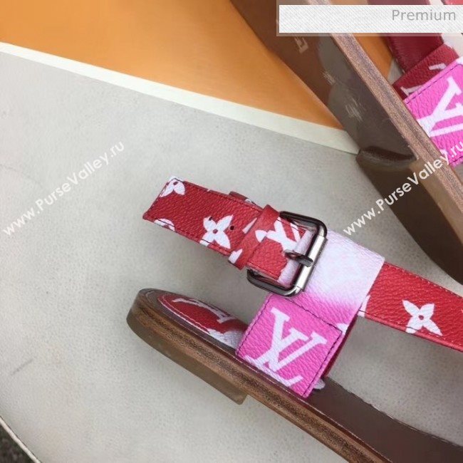 Louis Vuitton LV Escale Palma Flat Sandal Red 2020 (MD-20050631)