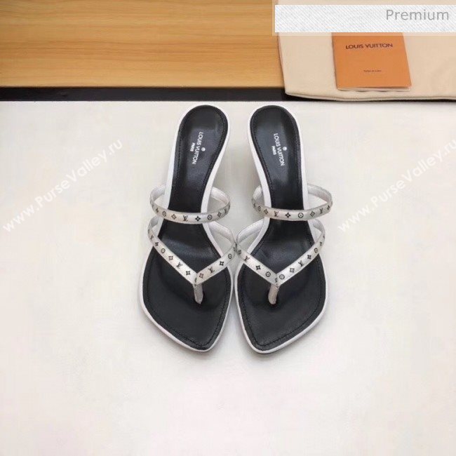Louis Vuitton Satin and Calfskin Citizen Thong Sandal White 2020 (MD-20050649)