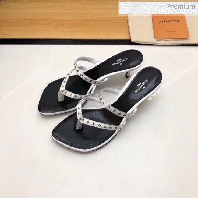 Louis Vuitton Satin and Calfskin Citizen Thong Sandal White 2020 (MD-20050649)