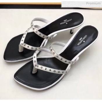 Louis Vuitton Satin and Calfskin Citizen Thong Sandal White 2020 (MD-20050649)