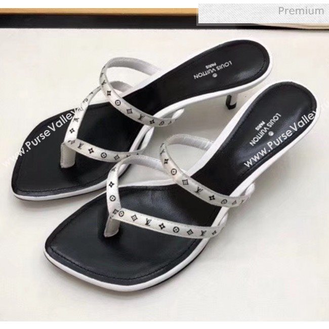 Louis Vuitton Satin and Calfskin Citizen Thong Sandal White 2020 (MD-20050649)