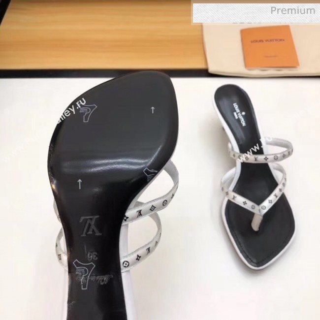Louis Vuitton Satin and Calfskin Citizen Thong Sandal White 2020 (MD-20050649)
