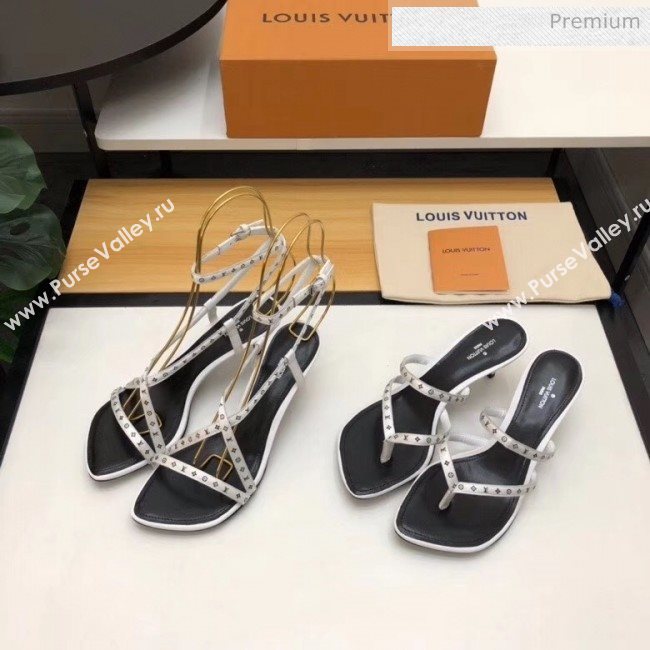 Louis Vuitton Satin and Calfskin Citizen Thong Sandal White 2020 (MD-20050649)