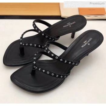 Louis Vuitton Satin and Calfskin Citizen Thong Sandal Black 2020 (MD-20050648)