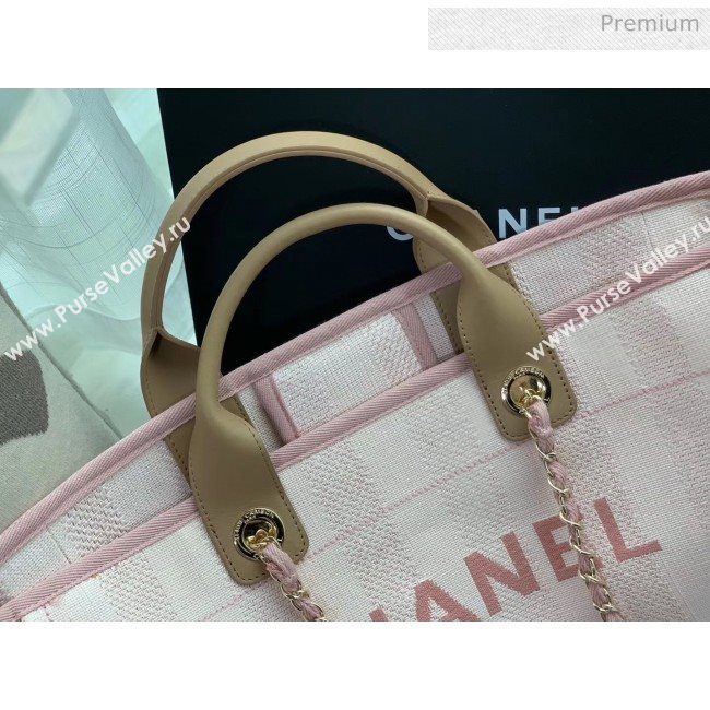 Chanel Mixed Fibers And Calfskin Shopping Bag A66941 Pink 2020 (X-20050747)