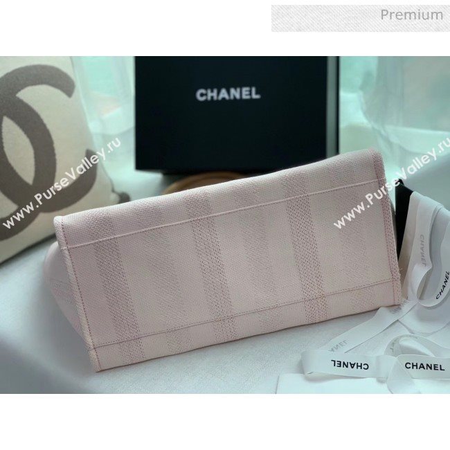 Chanel Mixed Fibers And Calfskin Shopping Bag A66941 Pink 2020 (X-20050747)