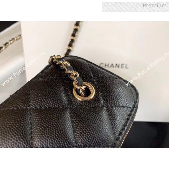 Chanel Grained Calfskin Small Vanity Clutch Bag with Classic Chain AP1341 Black 2020 (JY-20050823)