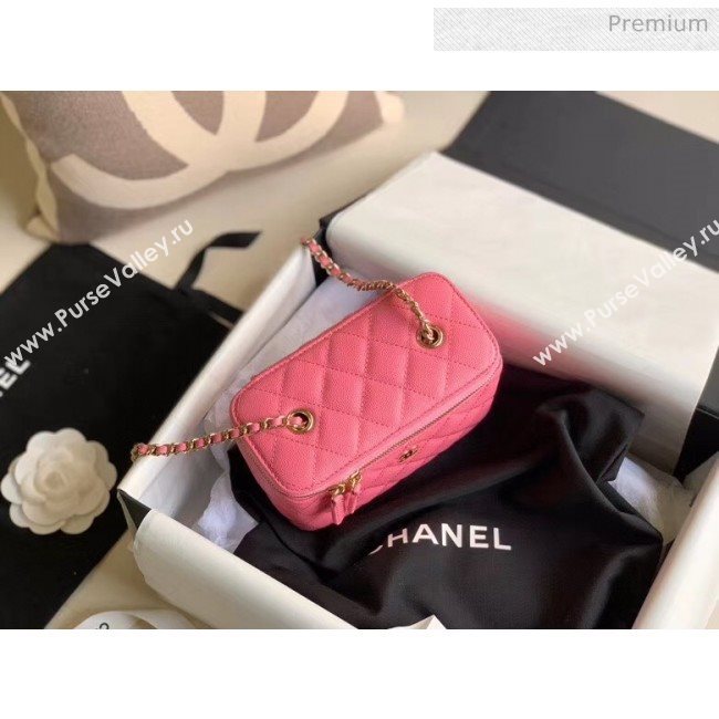 Chanel Grained Calfskin Small Vanity Clutch Bag with Classic Chain AP1341 Rosy 2020 (JY-20050824)